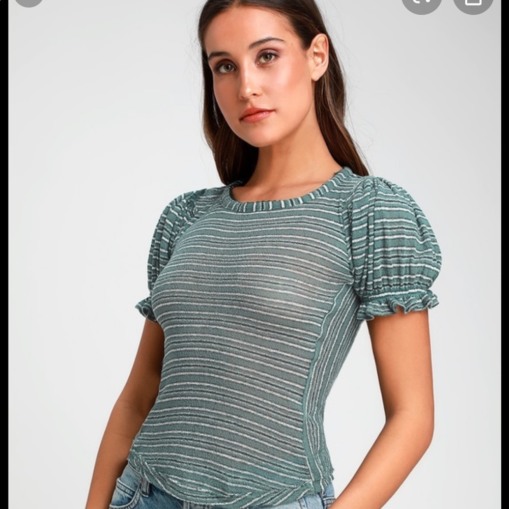 Free People- Take One For The Team top in sea mist